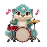 Drum Beat · Brismania Animals sticker from Express Yourself