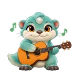 Guitar Jam · Brismania Animals sticker from Express Yourself