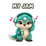 Headphone Vibes · Brismania Animals sticker from Express Yourself