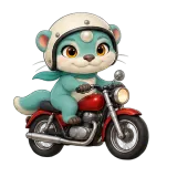 Motorbike Ride · Brismania Animals sticker from On the Go