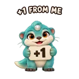 +1 · Brismania Animals sticker from Chat Signs