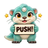 PUSH! · Brismania Animals sticker from Chat Signs