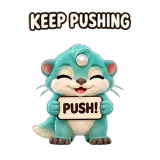 PUSH! · Brismania Animals sticker from Chat Signs