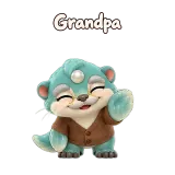 Grandpa · Brismania Animals sticker from Express Yourself