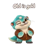 Old is gold · Brismania Animals sticker from Express Yourself