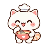 Busy Baking sticker from Cream Cat