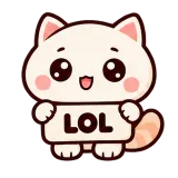 LOL · Cream Cat sticker from Chat Signs