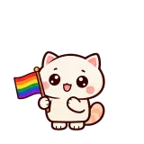 Proud Together · Cream Cat sticker from Express Yourself