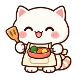 Dinner Time sticker from Cream Cat