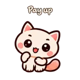 Pay up · Cream Cat sticker from Chat Reactions