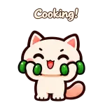 Cooking! · Cream Cat · Sport sticker from Chat Reactions