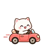 Driving Solo sticker from Cream Cat