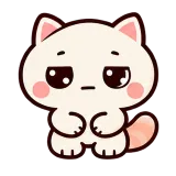 Rolling Eyes · Cream Cat sticker from Express Yourself