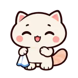Goodbye · Cream Cat sticker from Express Yourself