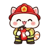 Firefighter Ready sticker from Cream Cat