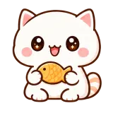 Fish Biscuit sticker from Cream Cat