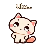 Uhu… · Cream Cat sticker from Chat Reactions