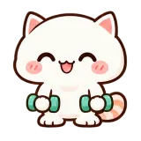 Gym Time sticker from Cream Cat