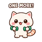 Gym Time sticker from Cream Cat