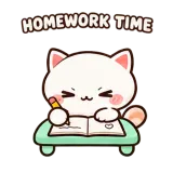 Homework Time sticker from School Days