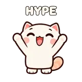 HYPE · Cream Cat sticker from Express Yourself