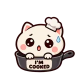 I'm Cooked sticker from Express Yourself