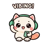 Headphone Vibes sticker from Express Yourself