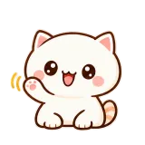 Tiny Paw Hello sticker from Cream Cat