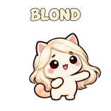 BLOND · Cream Cat sticker from Express Yourself