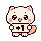 +1 · Cream Cat sticker from Chat Signs