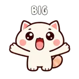Big · Cream Cat sticker from Express Yourself