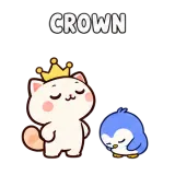 Crown · Cream Cat sticker from Express Yourself