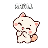 Small · Cream Cat sticker from Express Yourself