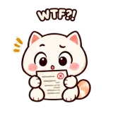 Homework WTF sticker from School Days