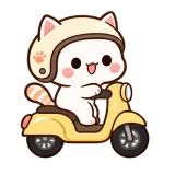 Scooter Ride sticker from Cream Cat