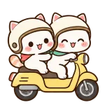 Scooter Together sticker from Cream Cat