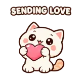 Sending Love sticker from Chat Signs
