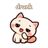 drunk · Cream Cat sticker from Chat Reactions