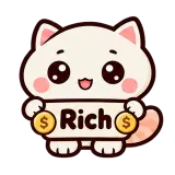 Rich · Cream Cat sticker from Chat Signs