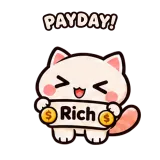 Rich · Cream Cat sticker from Chat Signs