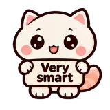 Very smart · Cream Cat sticker from Chat Signs