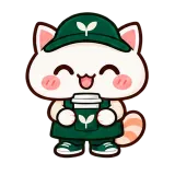 Coffeehouse Barista sticker from Cream Cat