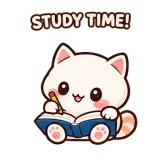 Study Session sticker from Cream Cat