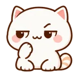 Sus Cat sticker from Chat Reactions