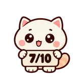 7/10 · Cream Cat sticker from Chat Signs