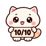 10/10 · Cream Cat sticker from Chat Signs