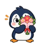 Compliment Overload sticker from Awkward Penguin