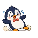 Fashionably Late sticker from Awkward Penguin
