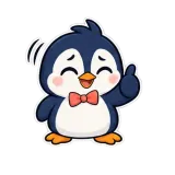 Supportive Flipper sticker from Awkward Penguin