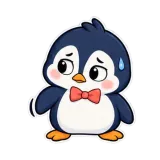 Wrong Person Wave sticker from Awkward Penguin